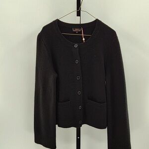 Quince Black Women's Cardigan Sweater M